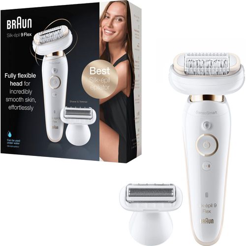 Braun Epilierer Braun Silk-épil 9 FlexSet Epilierer 9 Aufsätze Haarentfernungsgerät, IPL Haarentfernung Laser Haarentferner Geräte Damen Herren
