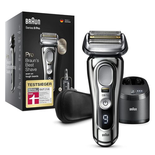 Braun Elektrorasierer Series 9 Pro Premium Rasierer Herren mit 4+1 Scherkopf Elektrorasierer, 5in1 Reinigungsstation, Aufsätze: 1, Elektrorasierer