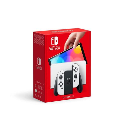 Nintendo Switch OLED-Modell, Weiß, Spielkonsole Videospielkonsole, Gaming Konsolen Spielkonsole mit Spiele Spielkonsolen für Unterwegs
