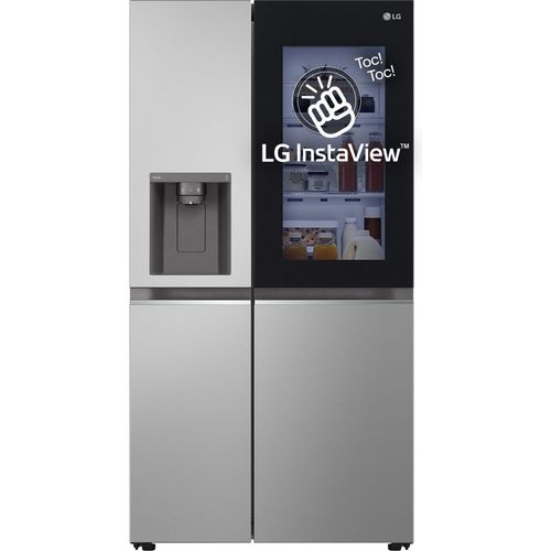 LG GSGV81PYLL Side by Side Kühlschrank, , 635 L, Instaview, Kühlschrank mit Gefrierfach, Eis-, Crushed Ice- Wasserspender, Total NoFrost, Smart Inverter Kompressor, Wi-Fi