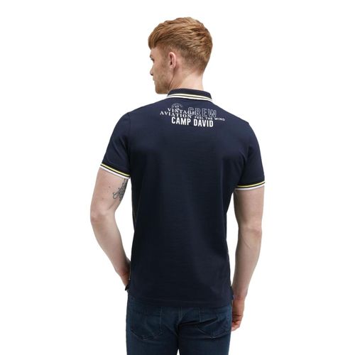 Camp David Poloshirt Airplane Tour I Kurzarmshirt mit Polokragen