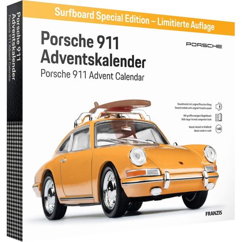 Franzis Porsche 911 Sonderedition Surfbrett Adventskalender - Modellbausatz 1:43