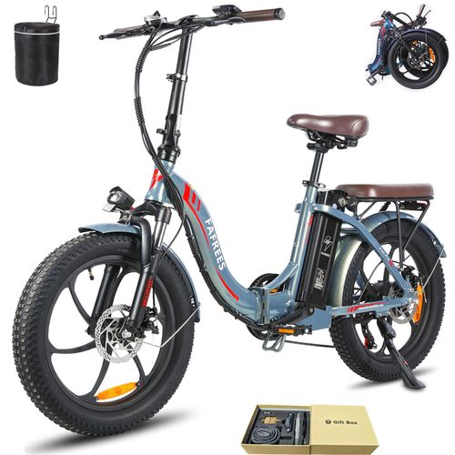 E-bike klapprad Rostfreie Aluminiumlegierung 36 V 18 Ah 648 Wh bis zu 120 -150 km Wasserdicht IPX5 20 zoll 7 Gang, Grün