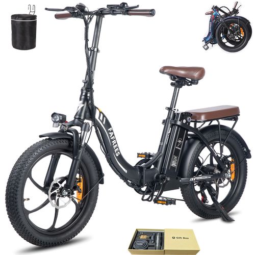 E-bike 20 zoll klapprad Rostfreie Aluminiumlegierung 36 V 18 Ah 648 Wh bis zu 120 -150 km Wasserdicht IPX5 Citybike 7 Gang, Schwarz
