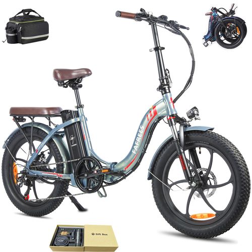 E-bike klapprad 36 V 18 Ah 648 Wh 20 Zoll Rostfreie Aluminiumlegierung Wasserdicht IPX5 bis zu 120 - 150 km Citybike 7 Gang, Hellgrün