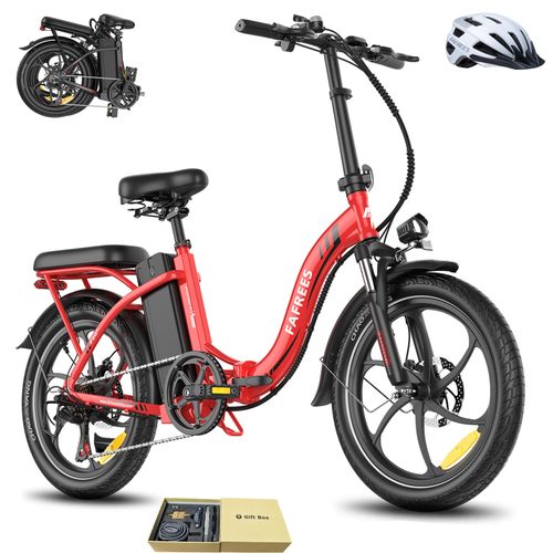E-Bike Rostfreie Aluminiumlegierung 36 V 20 Ah 720 Wh City e bike 20 Zoll Wasserdicht IP54 bis zu 110 - 150 km mit 7 Gang, Rot