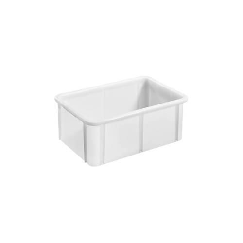 Transportbox, Euro-Norm, Volumen 40 l, bis 300 kg, stapelbar, geschlossene Wände, ohne Deckel, L 600 x B 400 x H 215 mm, HDPE, naturfarben