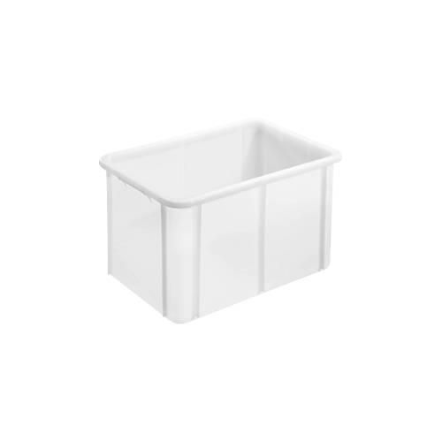 Transportbox, Euro-Norm, Volumen 60 l, bis 300 kg, stapelbar, geschlossene Wände, ohne Deckel, L 600 x B 400 x H 320 mm, HDPE, naturfarben