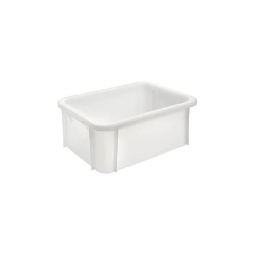 Transportbox, Euro-Norm, Volumen 13 l, bis 250 kg, stapelbar, geschlossene Wände, ohne Deckel, L 400 x B 300 x H 165 mm, HDPE, naturfarben