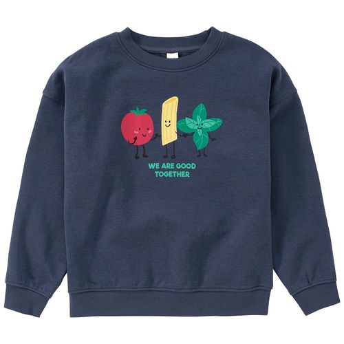 Kinder Sweatshirt mit Pasta-Print
