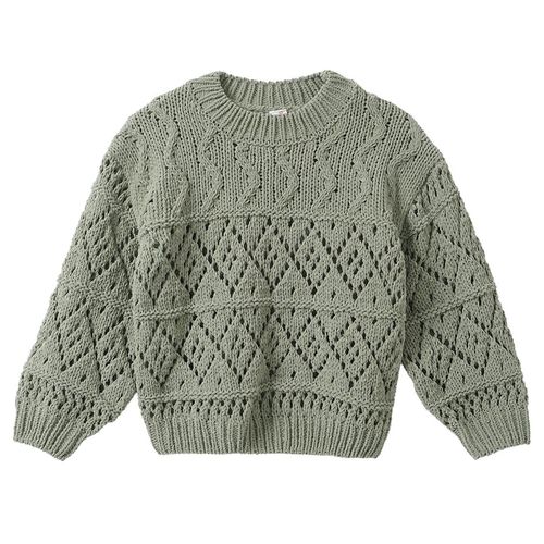 Mädchen Pullover aus Chenille-Garn