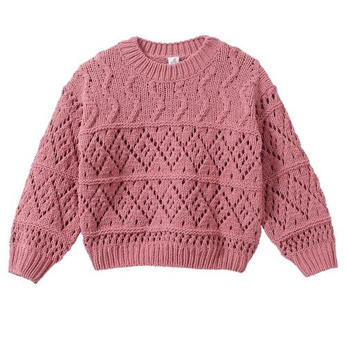 Mädchen Pullover aus Chenille-Garn