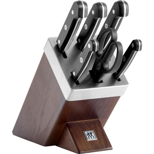 Zwilling Messerblock Zwilling Gourmet , Esche , Metall , 7-teilig , Kochen, Küchenmesser, Messersets