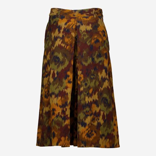 Mehrfarbige Cropped Fit Hose im Rock-Stil