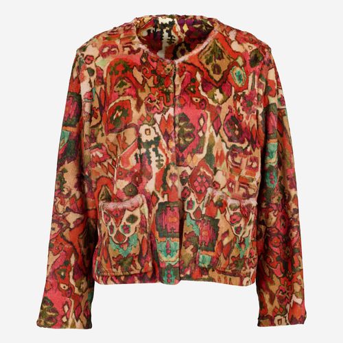 Mehrfarbige Jacke aus Kunstfell