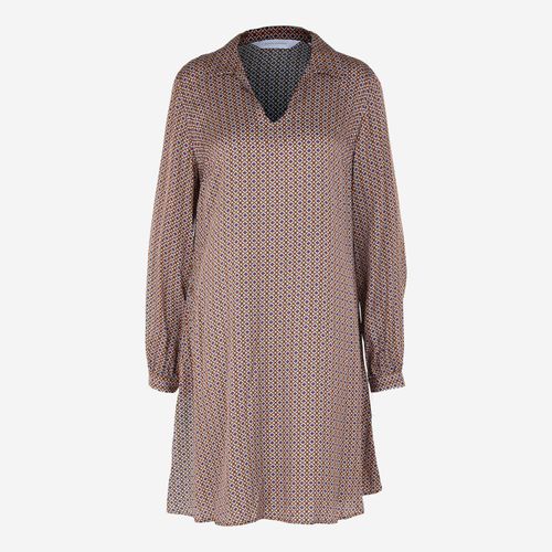 Mehrfarbiges Midikleid mit Muster