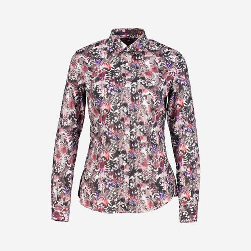 Mehrfarbiges Hemd mit Pflanzenmuster