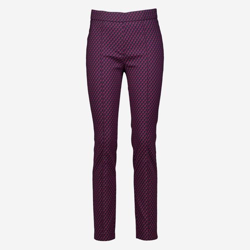 Violett-schwarze Hose mit Muster