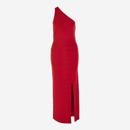 Rotes Midikleid mit einem Träger