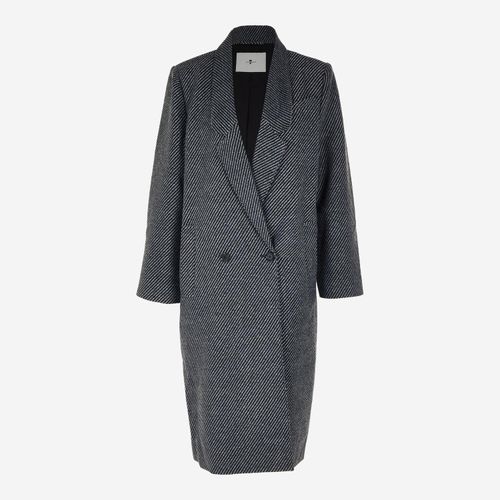 Mehrfarbiger Mantel mit Streifenmuster