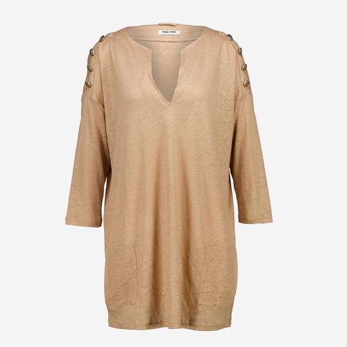 Braune Bluse mit V-Ausschnitt Image