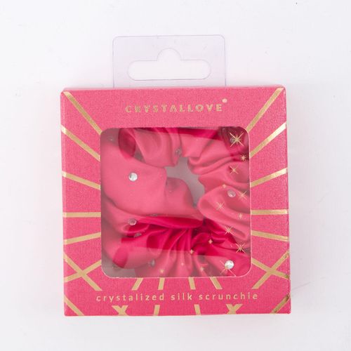 Pinkes Haargummi aus Seide