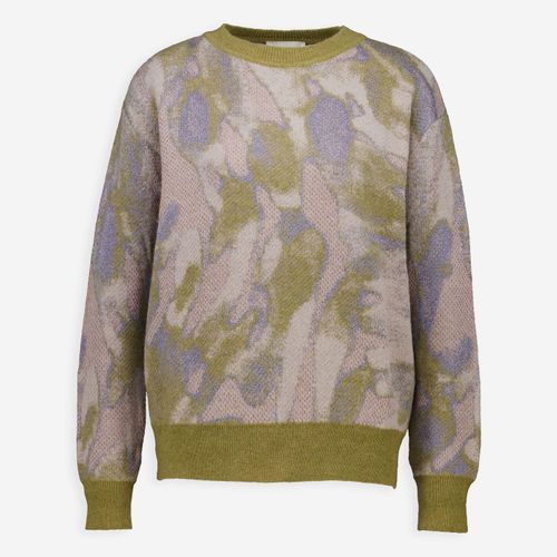 Mehrfarbiger Pullover mit Muster