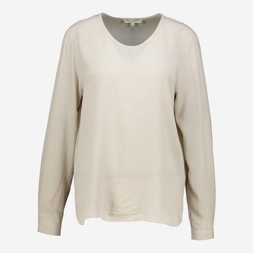 Beiges T-Shirt mit Rundhalsausschnitt