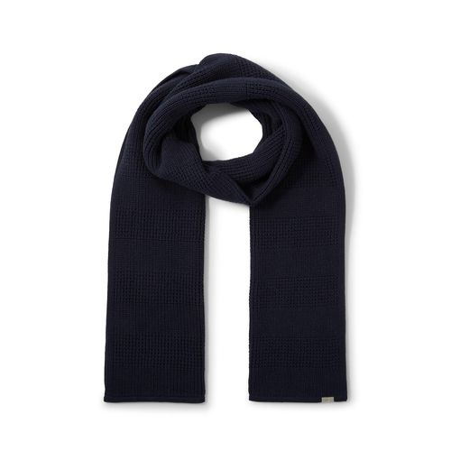 TOM TAILOR Herren Schal aus Baumwolle, blau, Meliert, Gr. ONESIZE