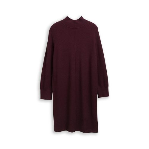 TOM TAILOR Damen Plus Size - Strickkleid mit Stehkragen, rot, Meliert, Gr. 46