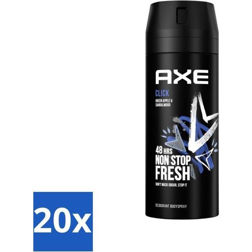 Axe Deodorant Body Spray Click 150 ml - Vorteilspack - 20 Stücke
