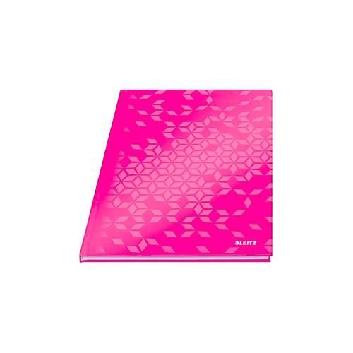 Notizbuch Leitz WOW, Format A4, 80 karierte Blatt, Hardcover-Einband, FSC®-zertifiziert, pink