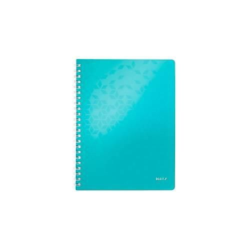 Collegeblock Leitz WOW, Format A4, 80 linierte Blatt, Klarsicht-Tasche, FSC®-zertifiziert, eisblau