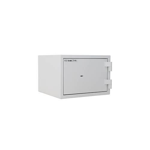 Rottner feuersicherer Wertschutzschrank Fire Safe 30, 18 l, S2, Feuerschutz bis 30 min, Doppelbartschloss, Stahl, lichtgrau