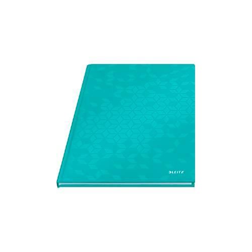 Notizbuch Leitz WOW, Format A4, 80 linierte Blatt, Hardcover-Einband, FSC®-zertifiziert, eisblau