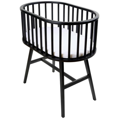 Jimmylee Beistellbett , Schwarz , Holz, Holzwerkstoff , Buche, Kautschukholz , vollmassiv, Sperrholz , 52x88x83 cm , Babymöbel, Babybetten,