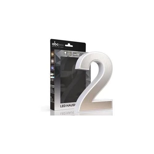 LED Hausnummer 2 inkl. Edelstahl-Cover - CCT 12V 2700K/4000K/6500K