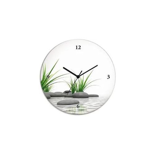 Wanduhr ARTLAND "3 D Steine", weiß, T:1,8cm, Wanduhren, Wanduhr, wahlweise mit Quarz- oder Funkuhrwerk, lautlos ohne Tickgeräusche