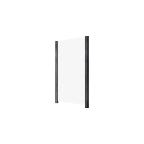 Zaun STAKET PRO, grau, Pfosten: 2 Stk., Aluminium, Glas, Zaunelemente, Glaszaun, Gesamtlänge: 1,14 m, 2 Pfosten