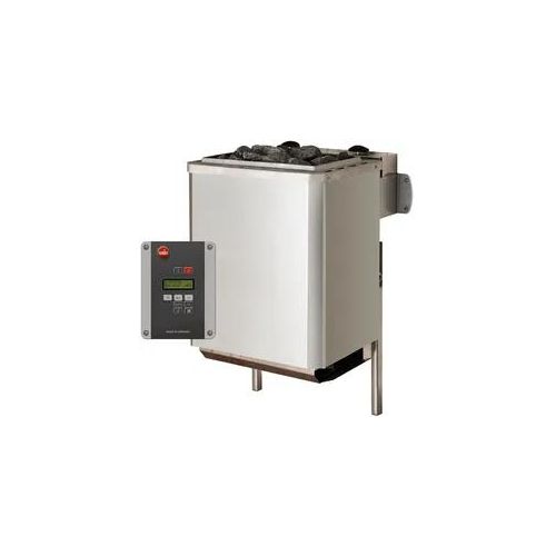 Saunaofen WEKA "Set 6 - 4,5 KW BioS 230 V", silber (silberfarben), B:29cm H:10cm T:38cm, Edelstahl, Saunaöfen, digitale Steuerung, 4 Leistungsstufen