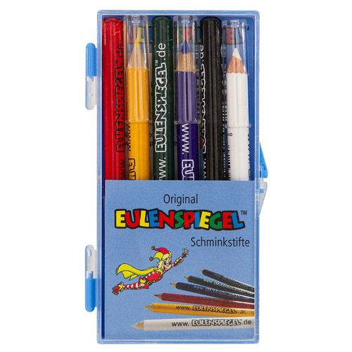 EULENSPIEGEL Holzschminkstifte, 6 Stück, bunt