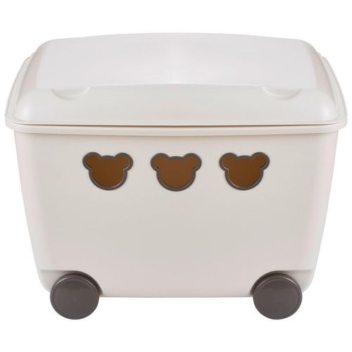 My Baby Lou Spielzeugbox , Beige , Kunststoff , Uni , 1 Fächer , 39.8x37x53.4 cm , Made in Europe , Deckel, Rollen, Deckel abnehmbar , Spielzeug,