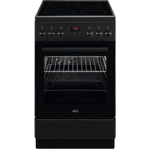 AEG Standherd mit Glaskeramik-Kochfeld / 50cm CCB54482BB Matt Black