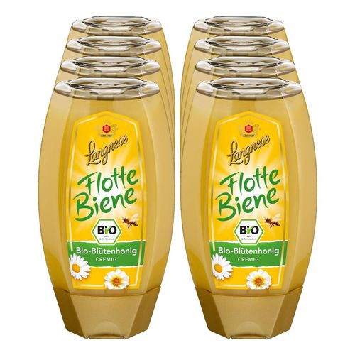 Langnese Flotte Biene Bio-Blütenhonig cremig 250 g, 8er Pack