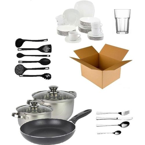 Haushalt Starterset "6 Personen" - Wohneinrichtung Starterpaket - Einrichtungspaket