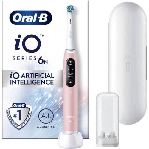 Oral B elektrische Zahnbürste Zahnpflege iO 6n Pink 2 Bürstenköpfe Mundschutz
