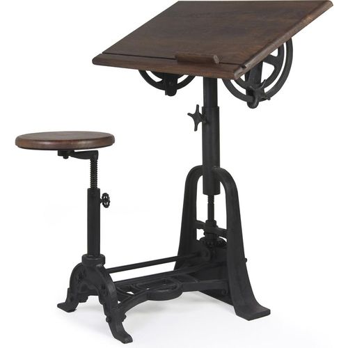 PIPA Zeichentisch + Hocker 80*45*78-103