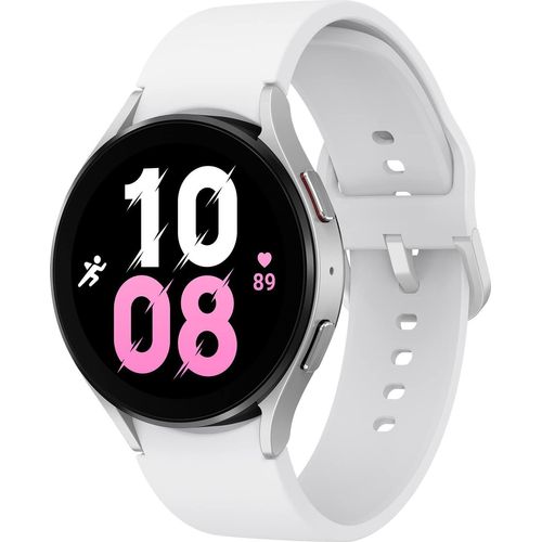 SAMSUNG Galaxy Watch5 44 mm Smartwatch, Wellness-Überwachung, Fitness-Tracker, lange Akkulaufzeit, Bluetooth, Silber [italienische Version]