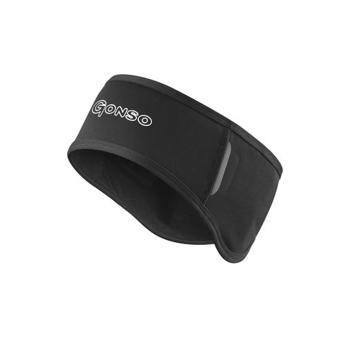 Stirnband GONSO "Headband Therm", Herren, Gr. XL, schwarz, Kunstfaser, Mützen Stirnband, Atmungsaktiv, hohes Wärmeisolationsvermögen