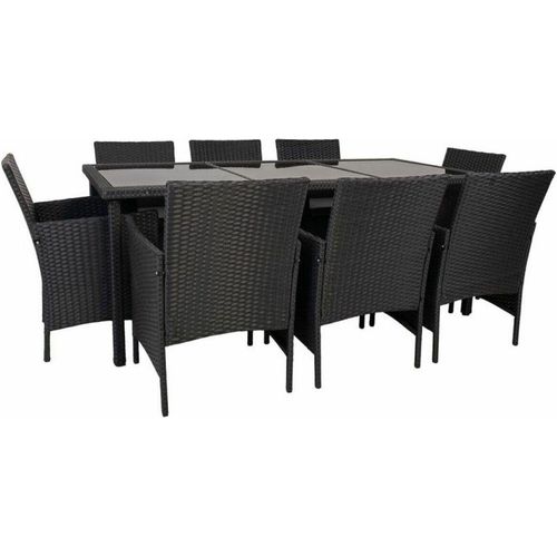 Gartenmöbel Alexandra House Living Schwarz 61 x 85 x 58 cm 9 Stück